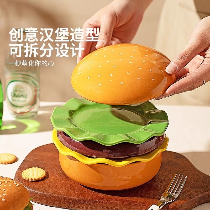 多功能汉堡餐碟泡面碗