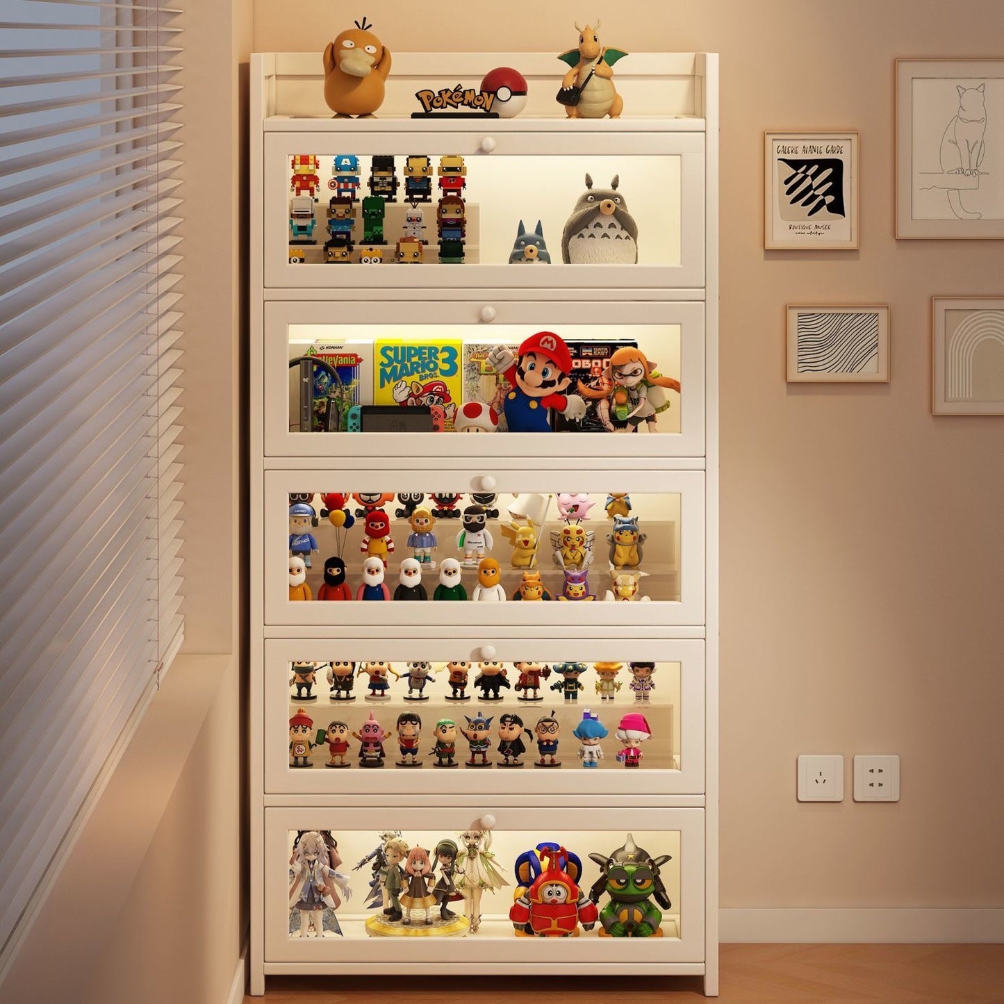 80cm亚克力六层置物柜(需安装)