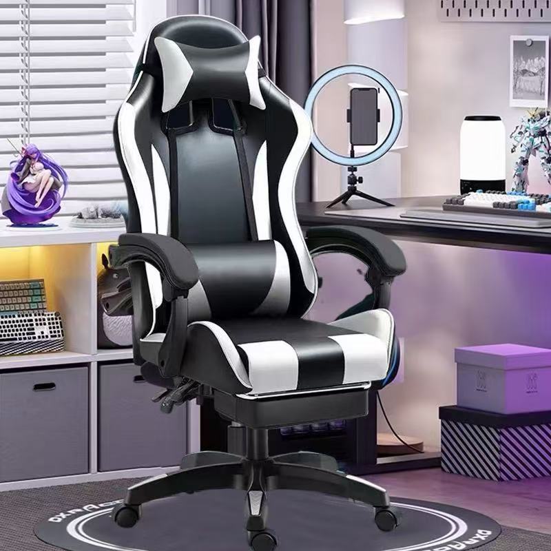 Black & White PU gaming chair