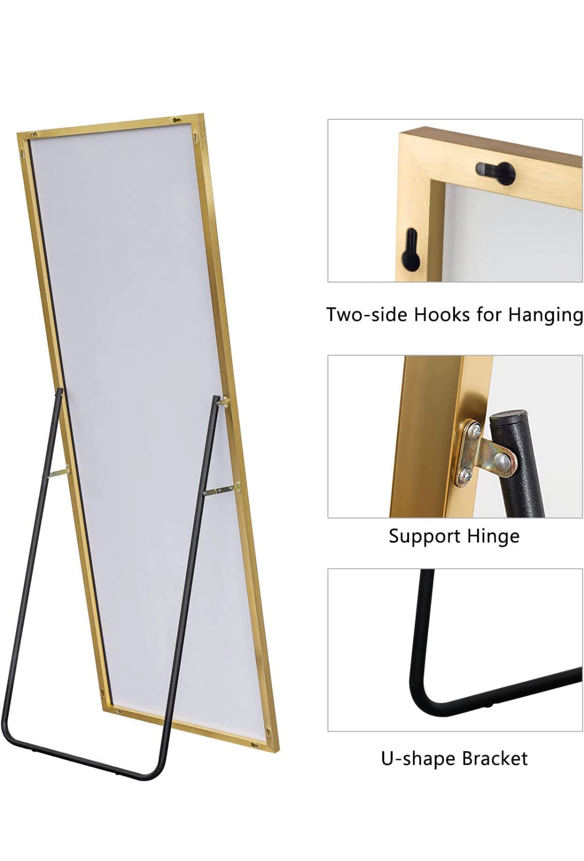 Floor Mirror with Standing Holder