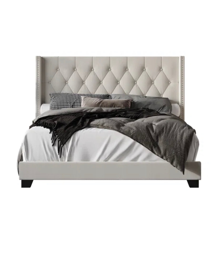 cream bedframe(need springbox)