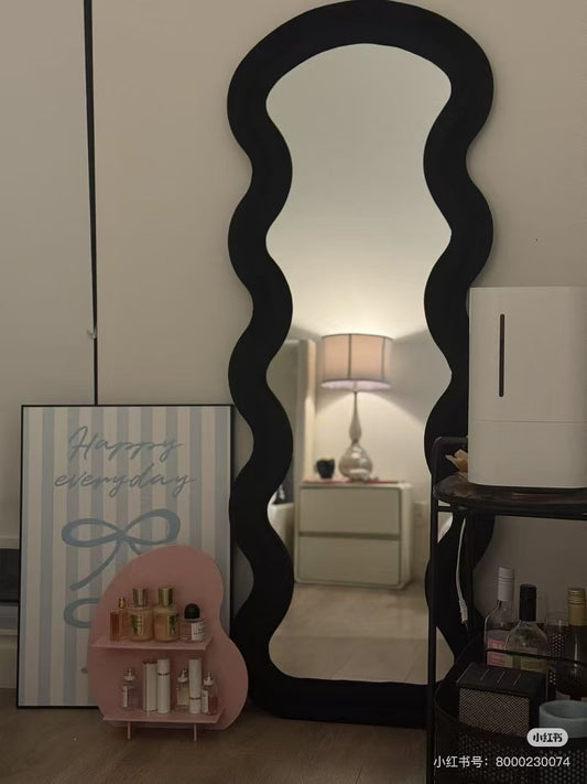 暗夜黑奶油落地镜