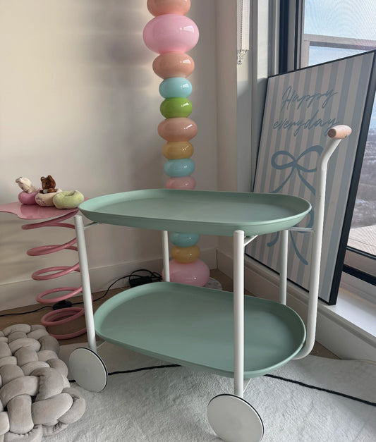 薄荷绿月球小推车