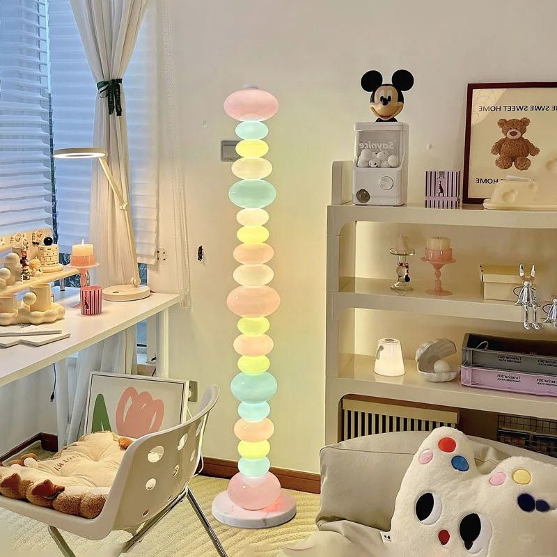 三色光彩虹糖果落地灯lamp