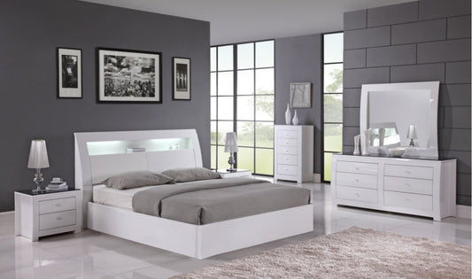 Barcelona bedroom set LED lights on Headboard