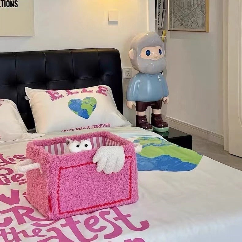 30*25*20cm小号小怪兽毛绒收纳框