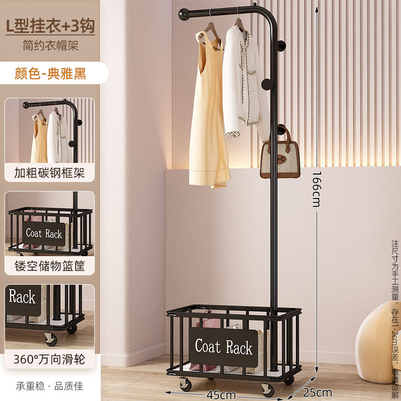 166*45cm多功能收纳挂衣架脏衣篮