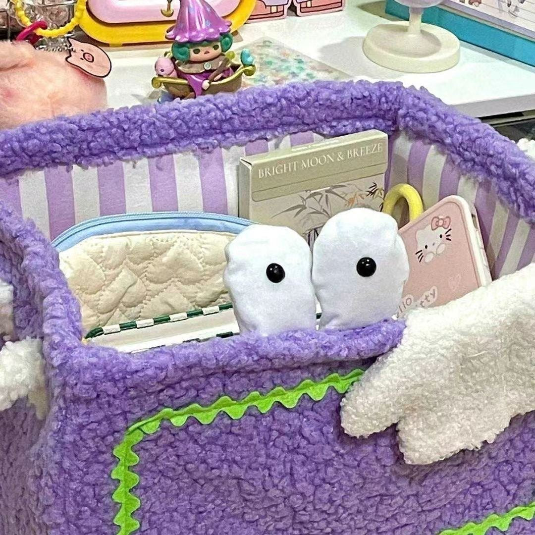 30*25*20cm小号小怪兽毛绒收纳框