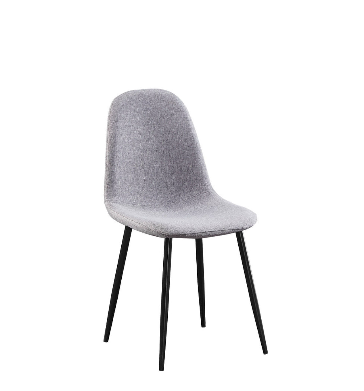 Grey Fabric Seat With Black Legs灰色简约布椅
