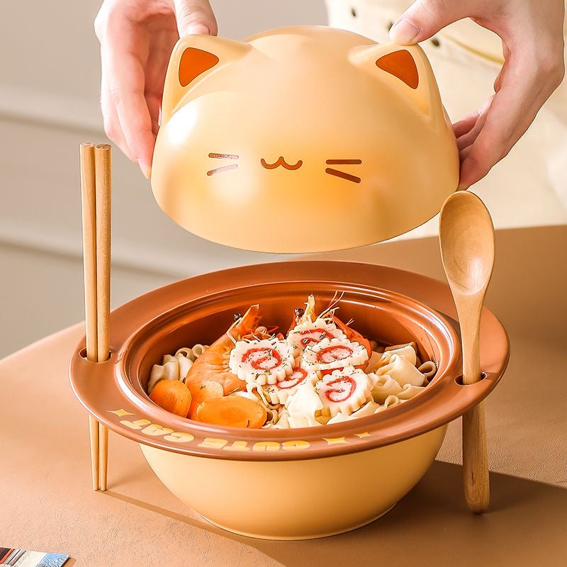 （九月）超可爱小猫猫泡面碗（礼盒赠碗筷）