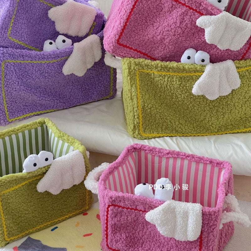 30*25*20cm小号小怪兽毛绒收纳框