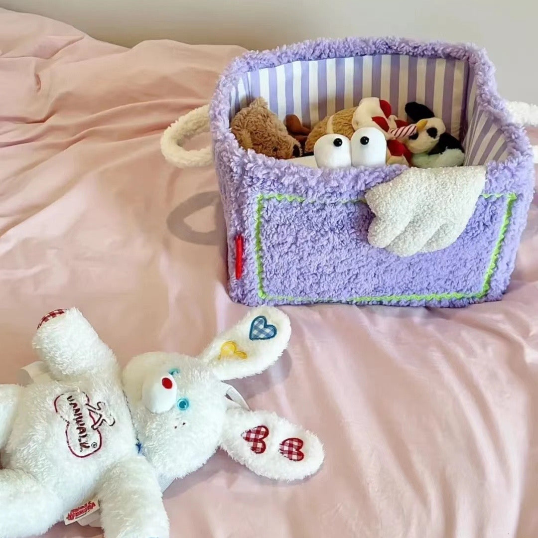 30*25*20cm小号小怪兽毛绒收纳框