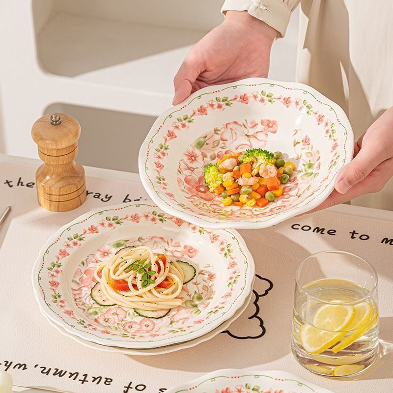 38pcs 田园小碎花碗碟套装