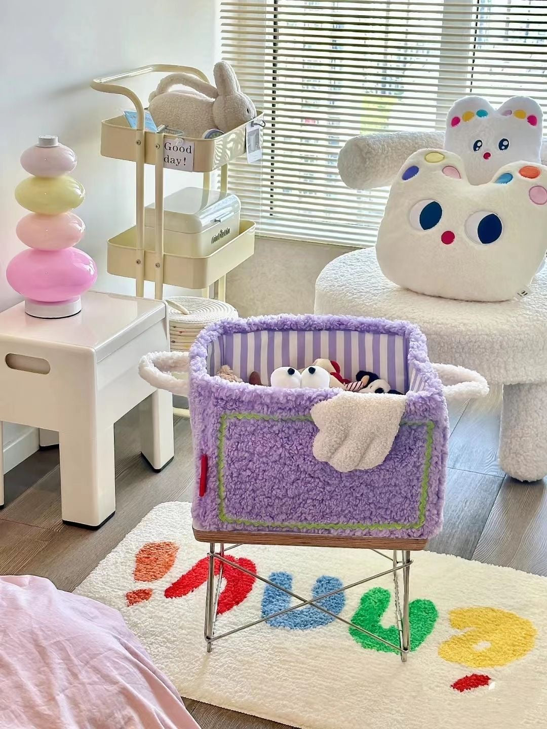 30*25*20cm小号小怪兽毛绒收纳框