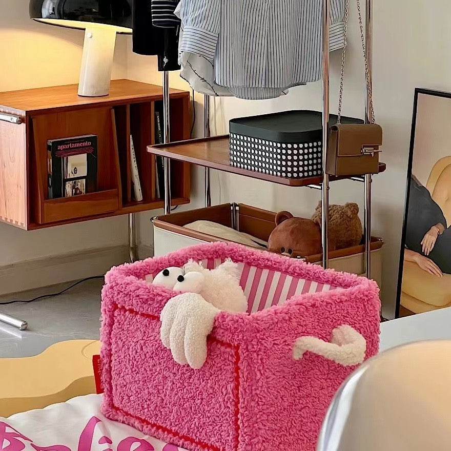 30*25*20cm小号小怪兽毛绒收纳框