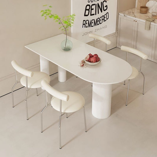 140cm岩板法式罗马柱餐桌dining table