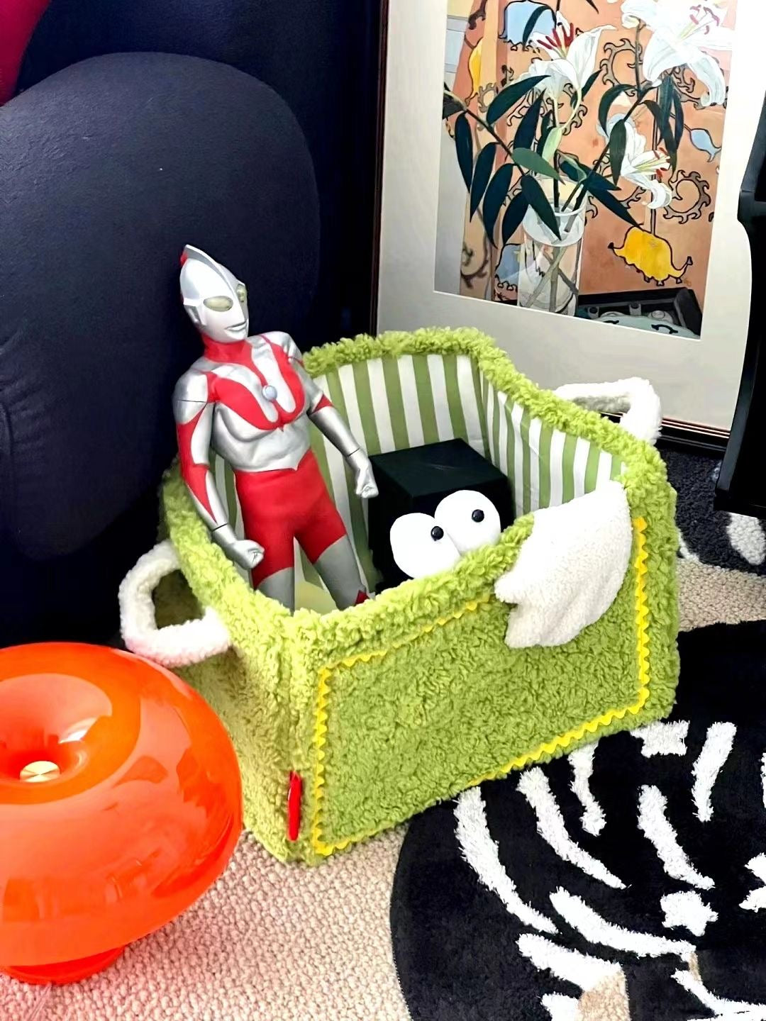 40*30*25cm 大号小怪兽毛绒收纳框