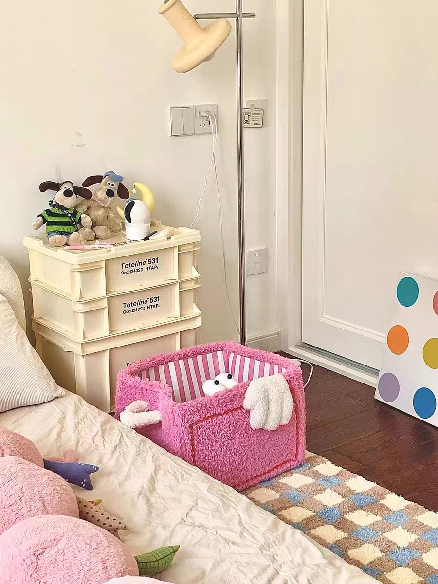 30*25*20cm小号小怪兽毛绒收纳框