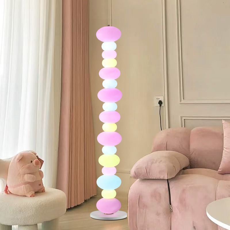 三色光彩虹糖果落地灯lamp