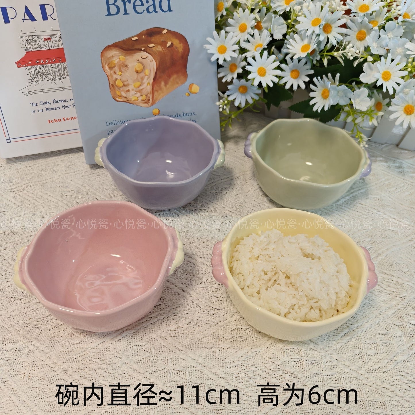 ins风糖果色饭碗（送星星勺）