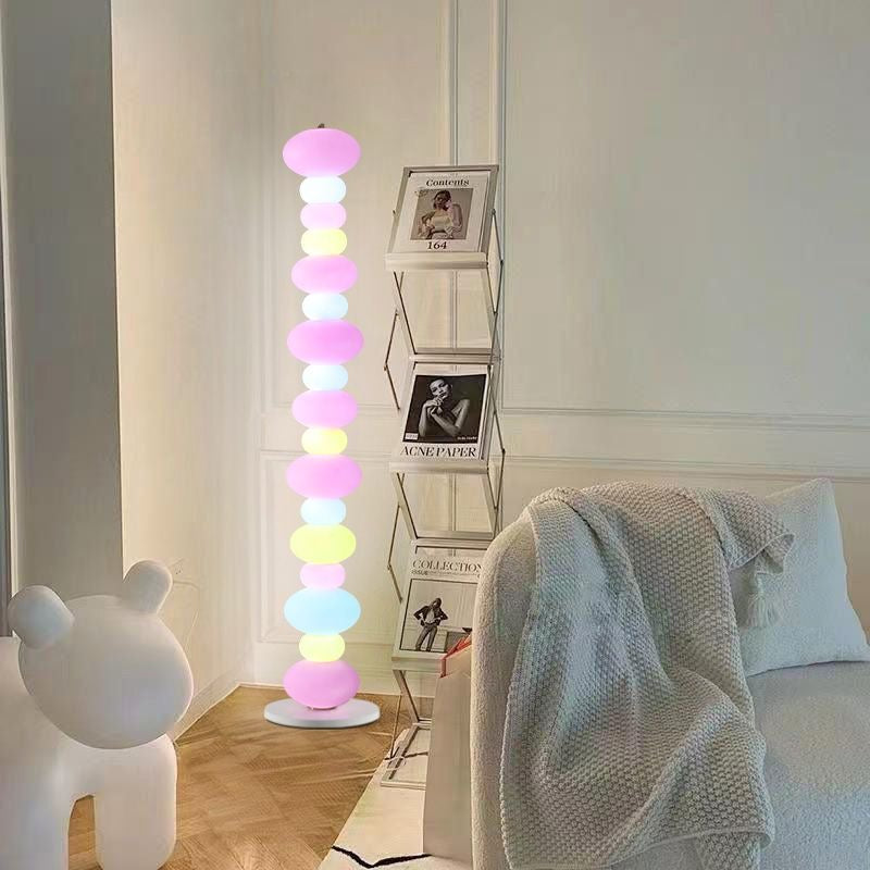 三色光彩虹糖果落地灯lamp