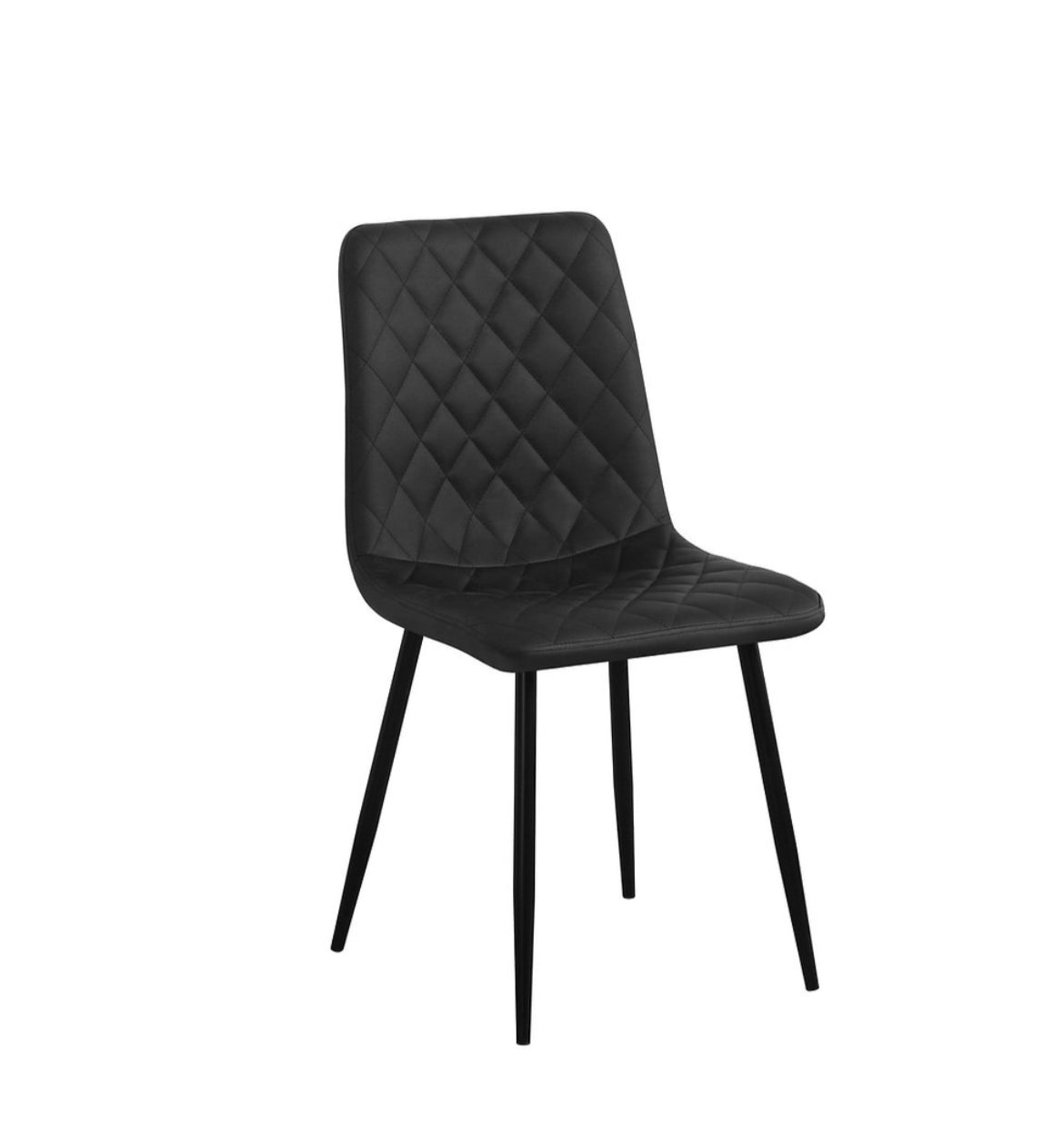 Upholstered Black Seat With Black Legs黑色皮椅