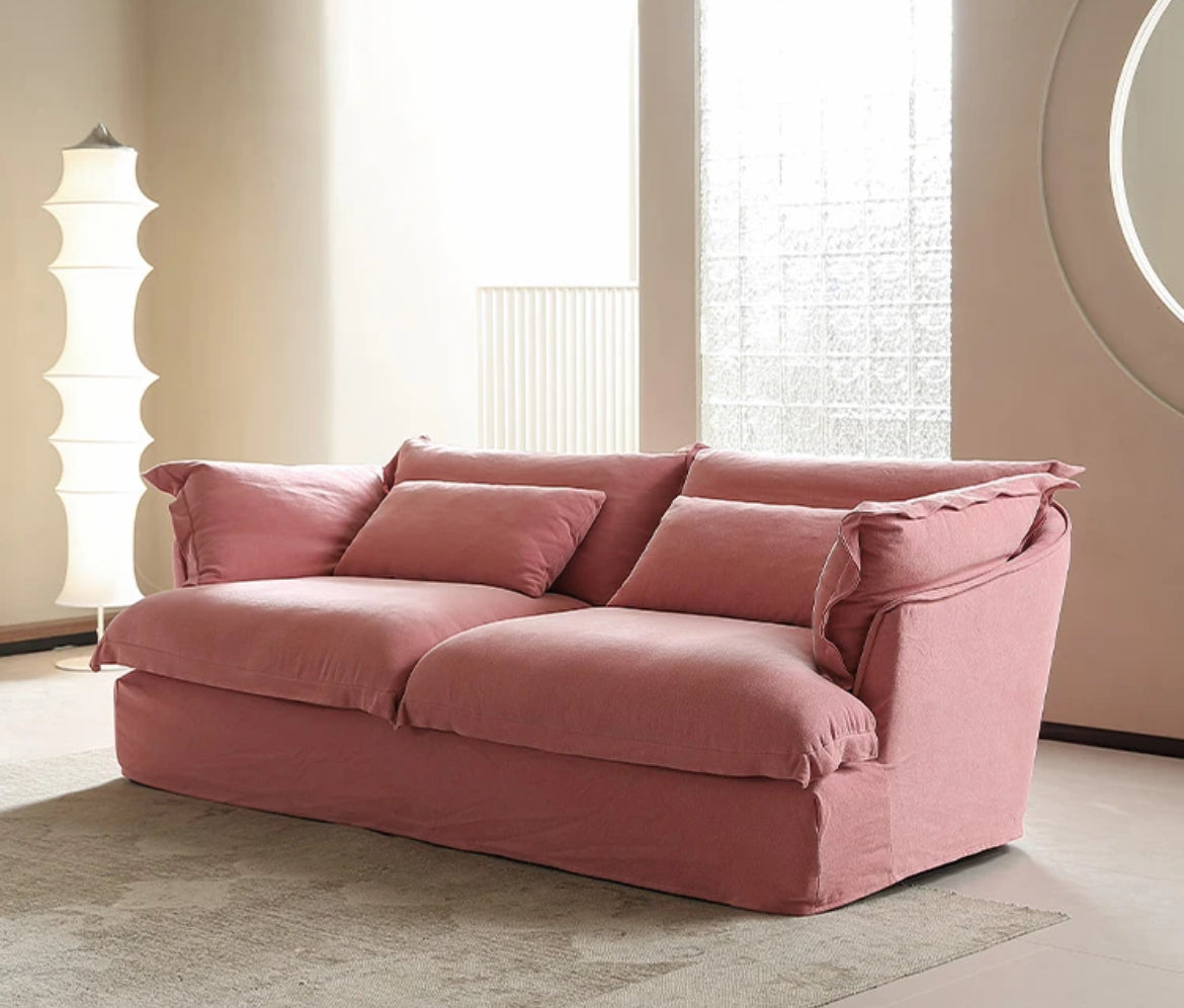 2.14m 粉色超宽坐深沙发