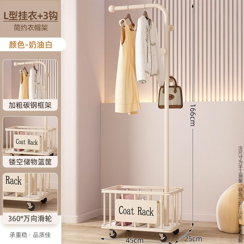 166*45cm多功能收纳挂衣架脏衣篮