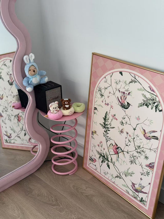 60*80cm 粉色新中式法式插画