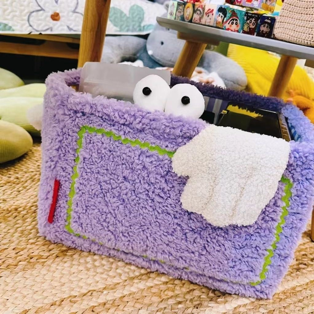 30*25*20cm小号小怪兽毛绒收纳框