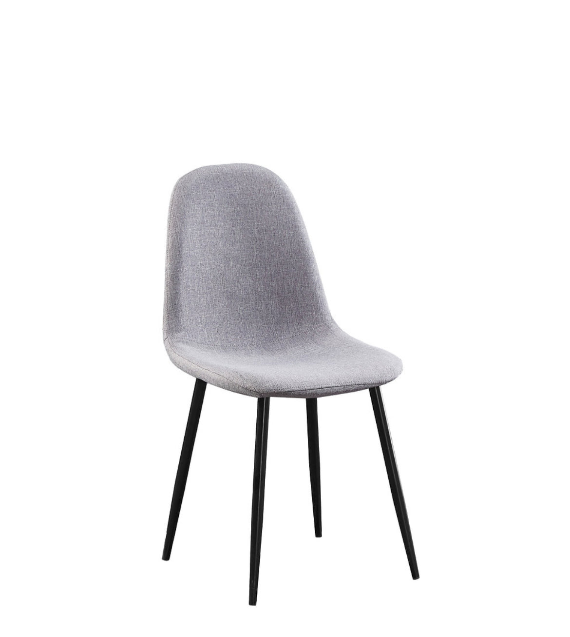 Grey Fabric Seat With Black Legs灰色简约布椅