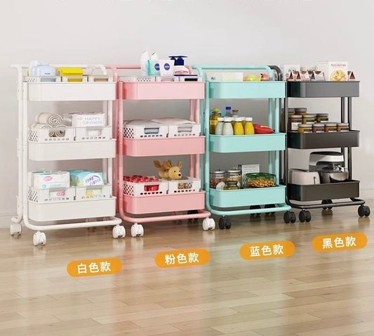 三层置物零食小推车