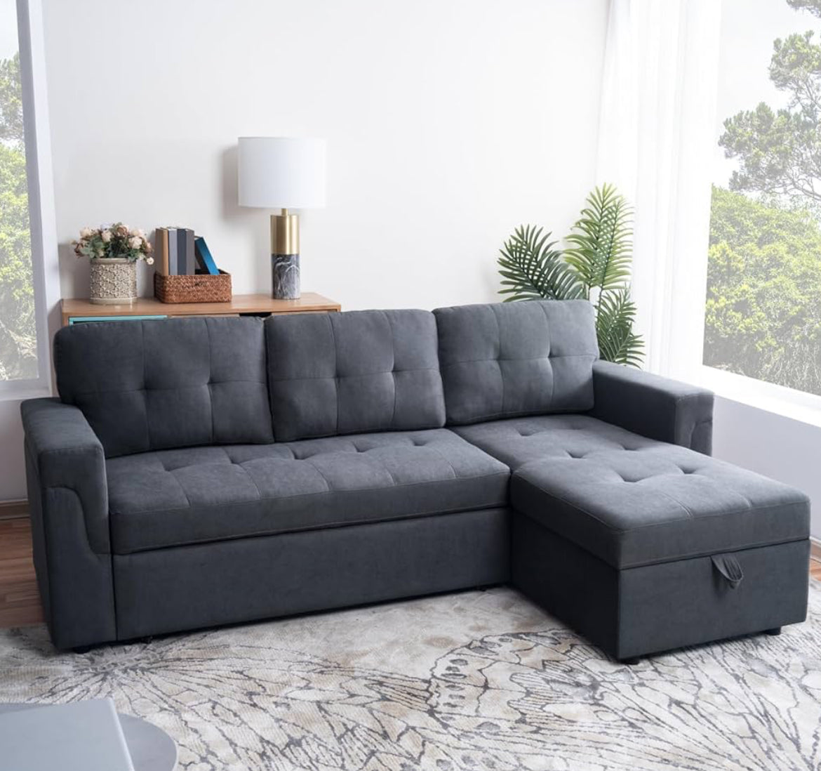 2.2m轻奢L型沙发床（可充电）