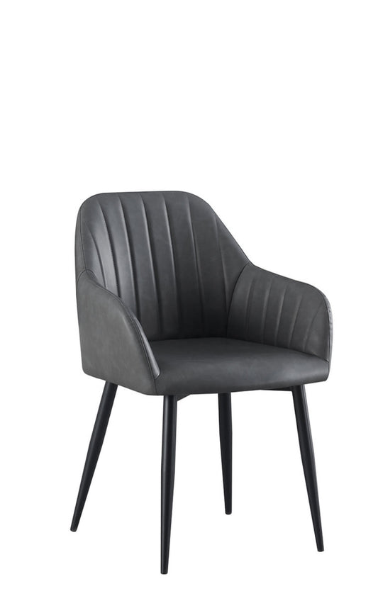 Upholstered in Soft Grey PU 皮灰椅