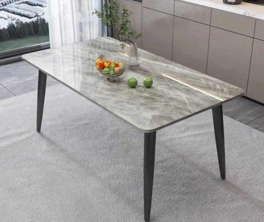 意大利灰岩板餐桌