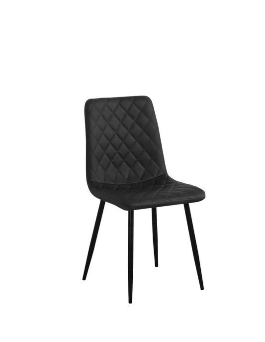 Upholstered Black Seat With Black Legs黑色皮椅