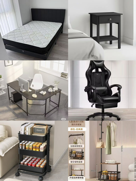 🖤全黑卧室套餐