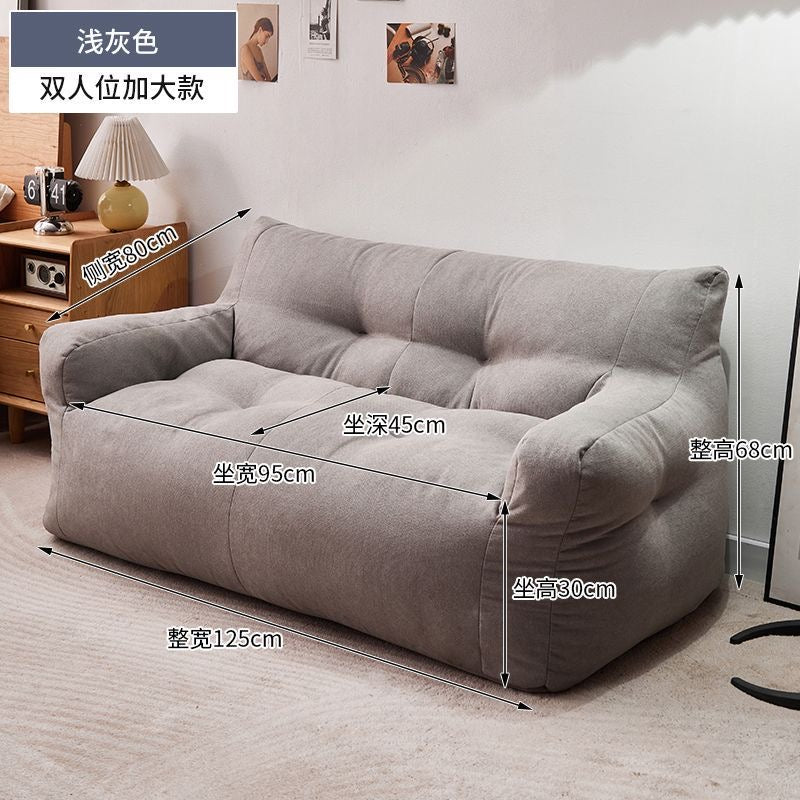 white with grey double size beanbag