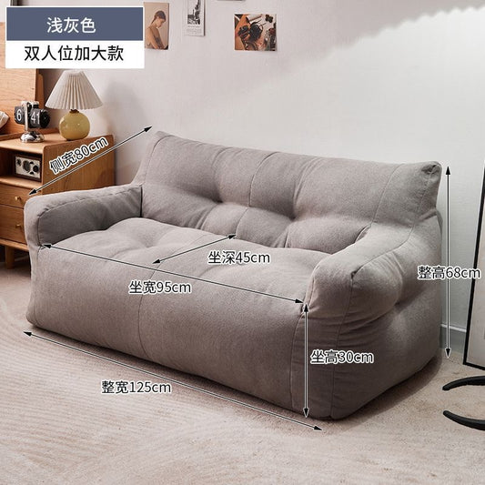 white with grey double size beanbag