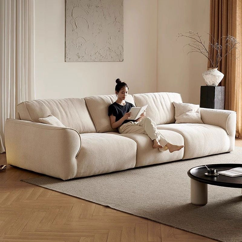 2.6m 雪尼尔可移动靠背花瓣沙发