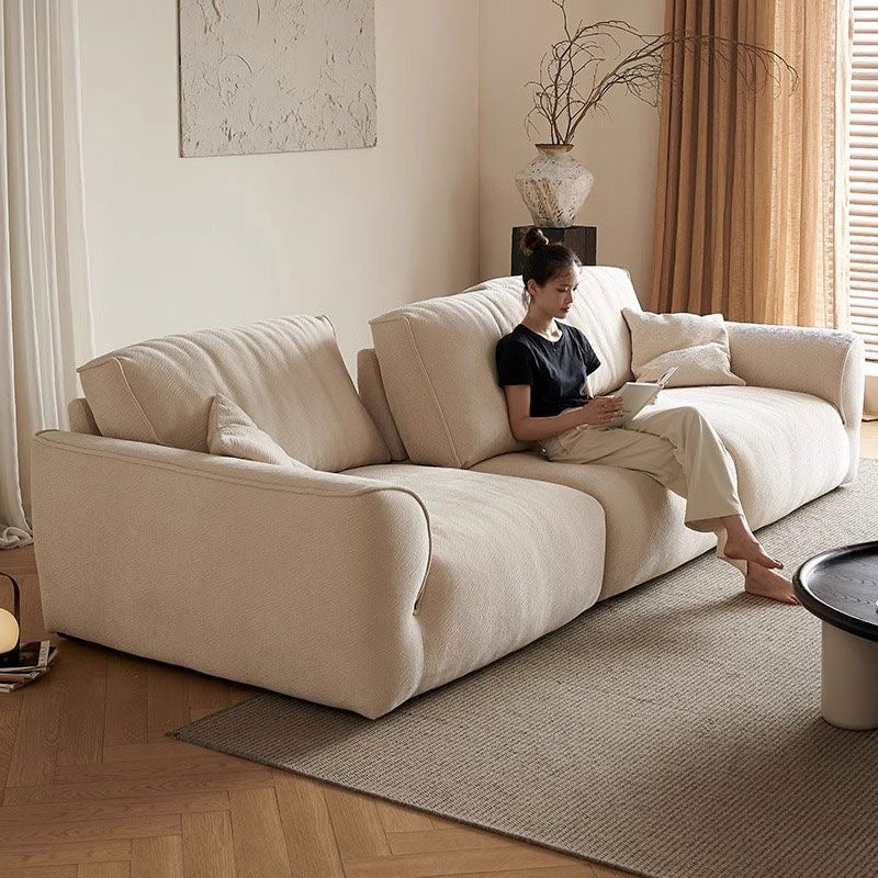 2.6m 雪尼尔可移动靠背花瓣沙发