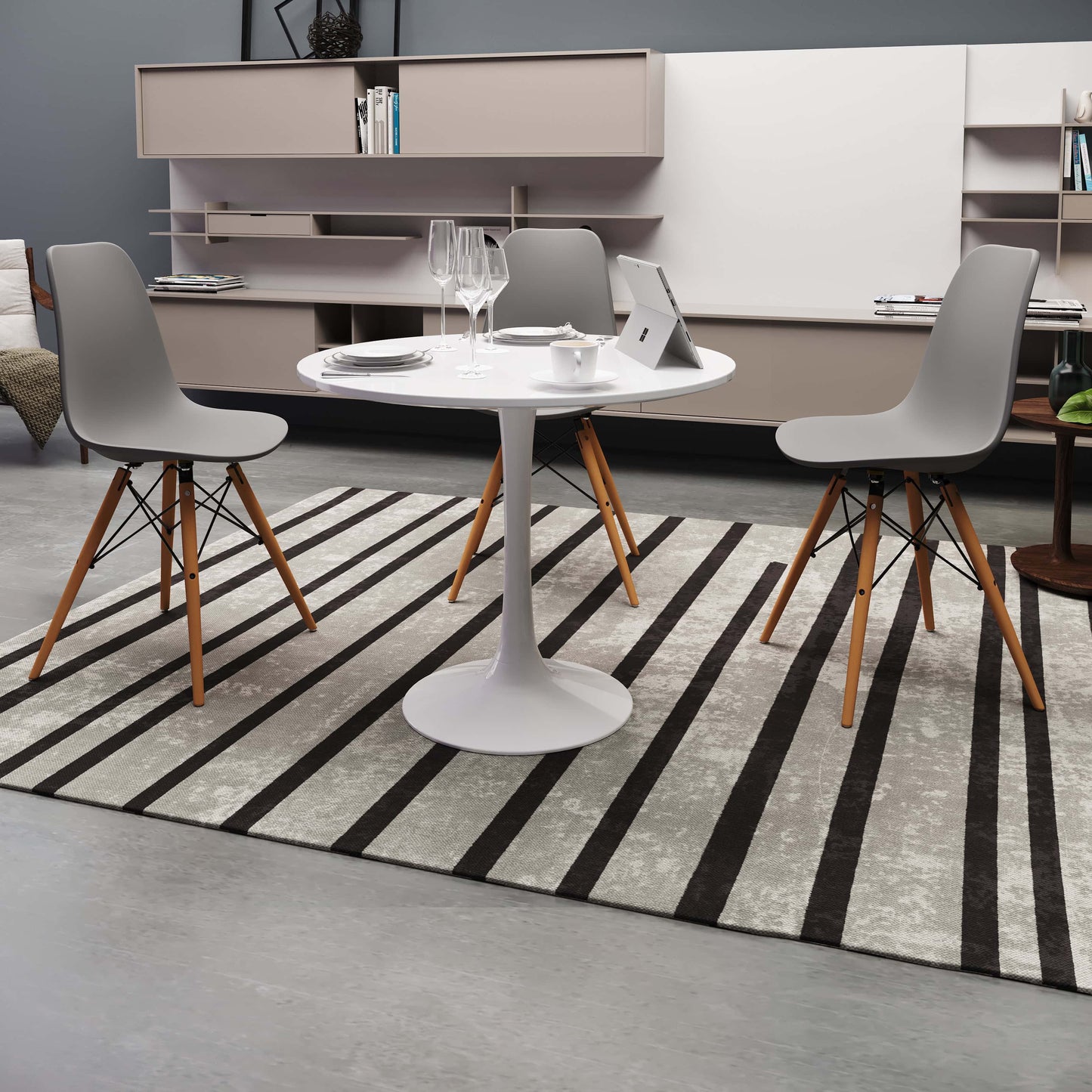 百搭韩式圆桌Tulip Mid Century Modern Dining Table