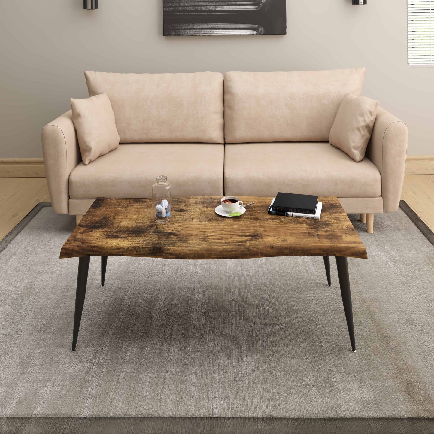 Lia Coffee Table MDF Top With Tapered Legs