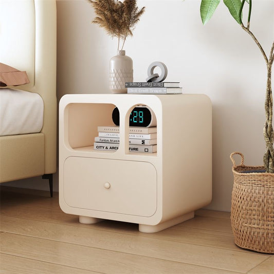 50cm 奶油米白洞穴床头柜