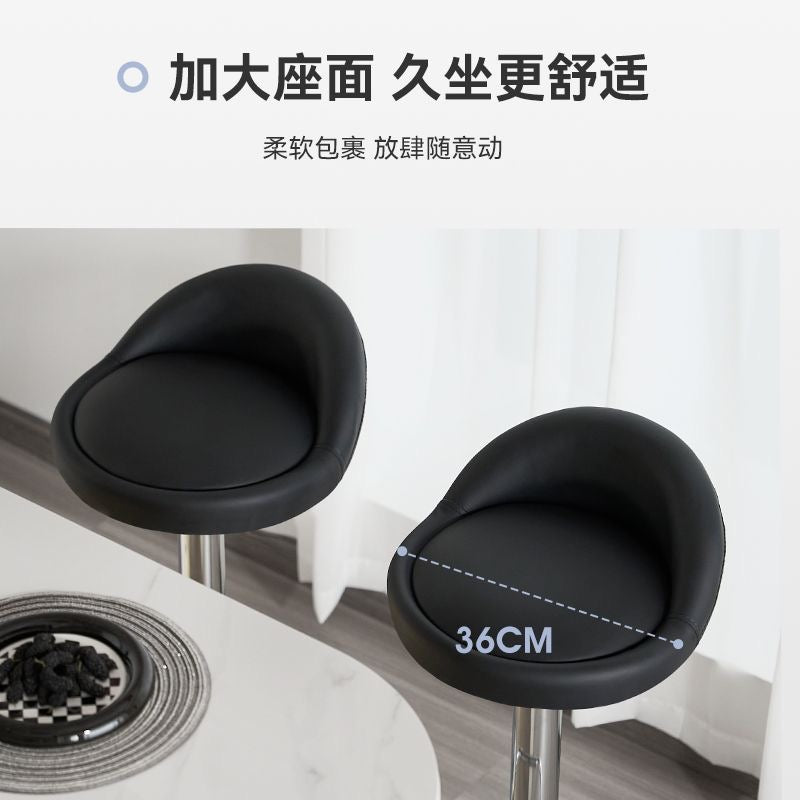 pu皮吧台皮黑椅/把