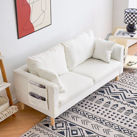190cm奶油白简约百搭小沙发