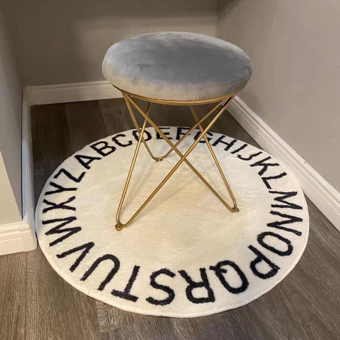 圆型羊羔绒地毯Super Soft Fluffy Shag Circle Area Rugs for Bedroom