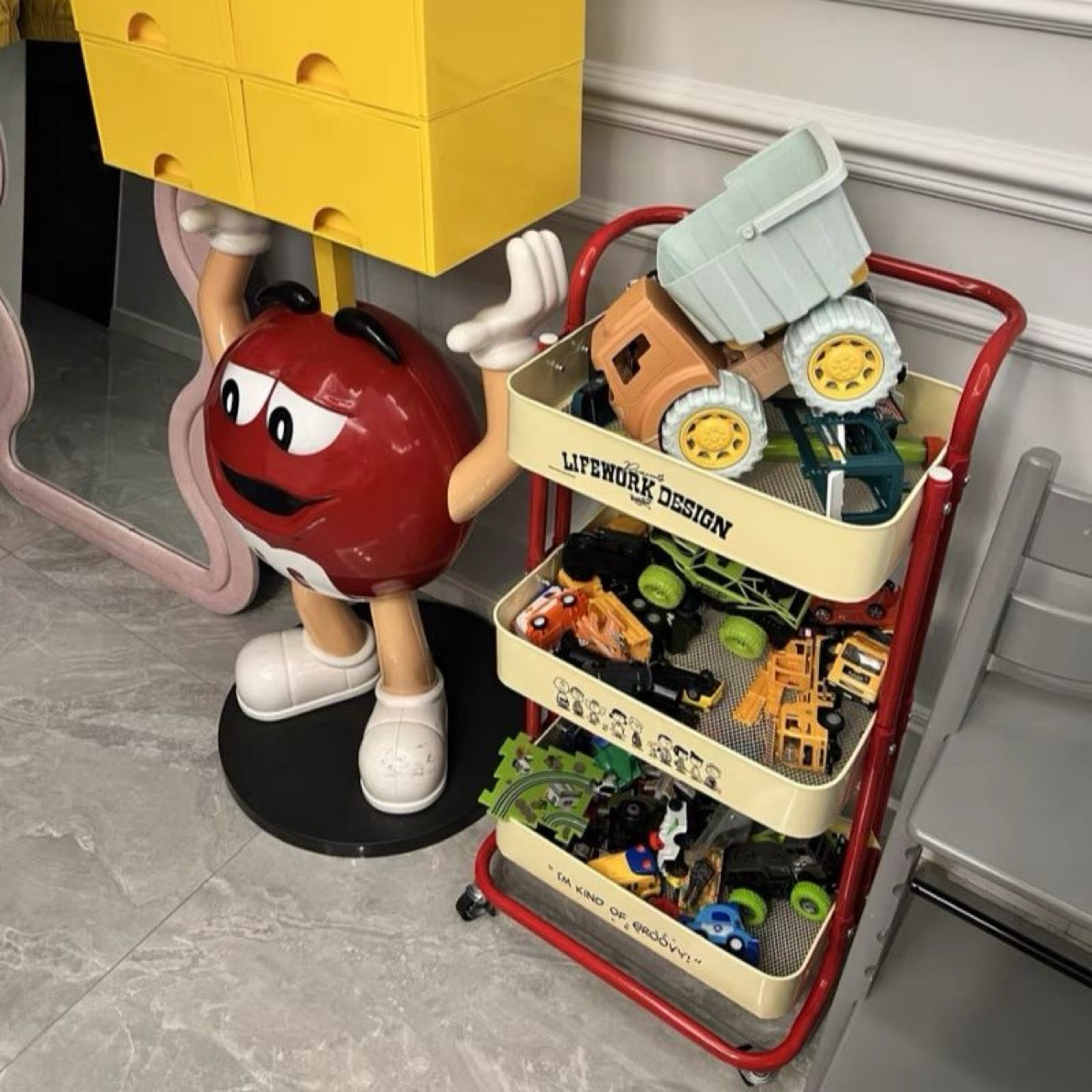 拼色小推车