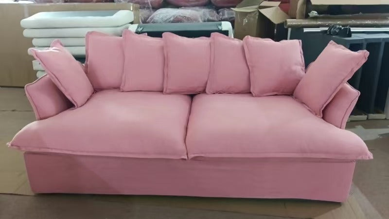 2.14m 粉色超宽坐深沙发
