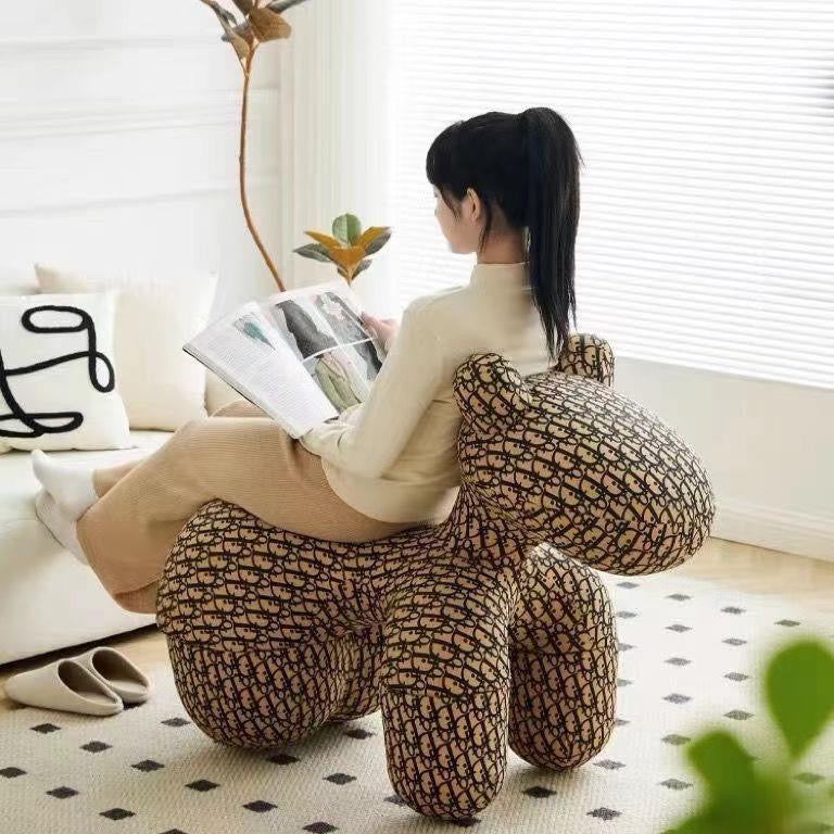 60cm 网红dior灰色小马椅坐骑